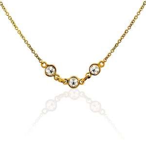 Rock & Divine Spring River Rose Cut Diamond Necklace in 18K Gold F VS2 0.54 ctw